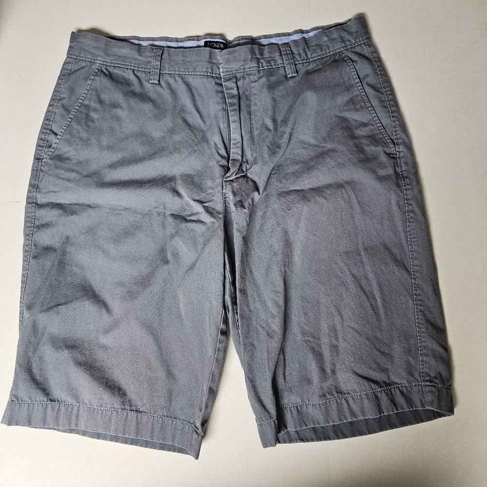 Men's Gray‎ Flat Front Shorts J Crew 34W